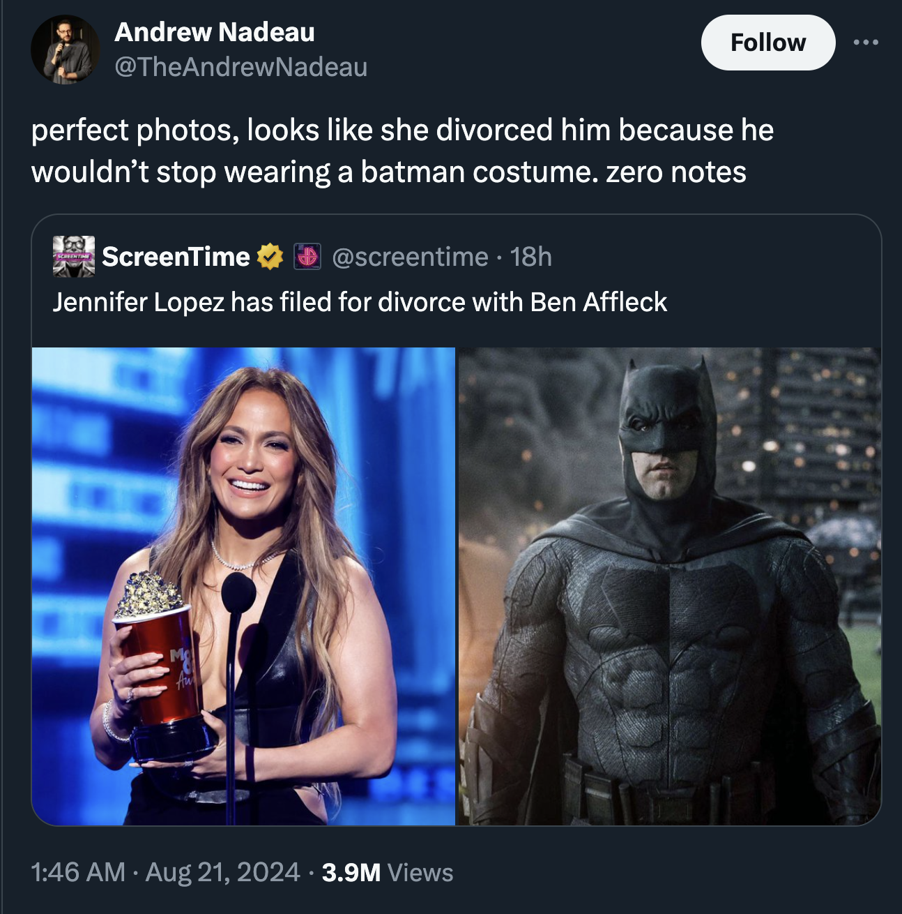 alan ritchson batman - Andrew Nadeau perfect photos, looks she divorced him because he wouldn't stop wearing a batman costume. zero notes ScreenTime 18h Jennifer Lopez has filed for divorce with Ben Affleck 3.9M Views